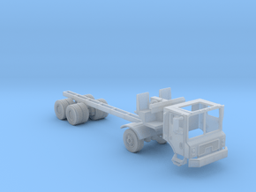 Garbage Truck Right Hand Drive Cab And Chassis in Clear Ultra Fine Detail Plastic