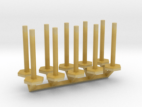 Stanchion Tube Barricade 1-50 Scale in Tan Fine Detail Plastic