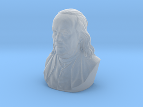 1/9 scale Benjamin Franklin bust in Clear Ultra Fine Detail Plastic