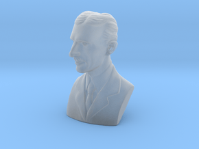 1/9 scale Nikola Tesla bust in Clear Ultra Fine Detail Plastic