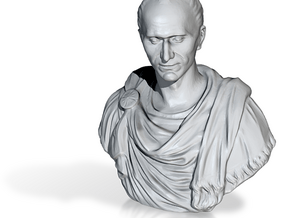 1/9 scale Roman general Gaius Julius Caesar bust in Clear Ultra Fine Detail Plastic