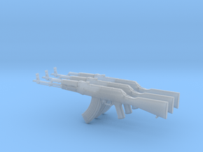 1/18 scale Avtomat Kalashnikova AK-47 rifles x 3 in Clear Ultra Fine Detail Plastic