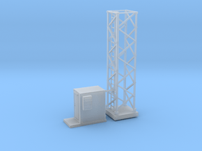 Light Tower Base Site 1-87 HO Scale in Clear Ultra Fine Detail Plastic