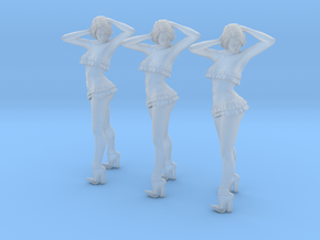 1/50 scale nose-art striptease dancer figure A x 3 in Clear Ultra Fine Detail Plastic