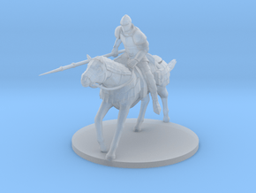 Mounted Knight in Clear Ultra Fine Detail Plastic
