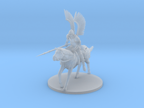 Winged Mounted Knight in Clear Ultra Fine Detail Plastic