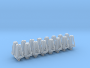 Jack Stands 16 pack 1-87 Scale in Clear Ultra Fine Detail Plastic