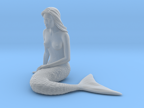 1/15 scale mermaid laying on beach figure in Clear Ultra Fine Detail Plastic