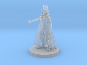 Tiefling Male Bard Ringmaster in Clear Ultra Fine Detail Plastic