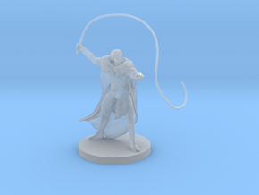 Human Male Whip Fighter in Clear Ultra Fine Detail Plastic