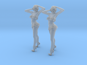 1/15 scale nose-art striptease dancer figure A x 2 in Clear Ultra Fine Detail Plastic