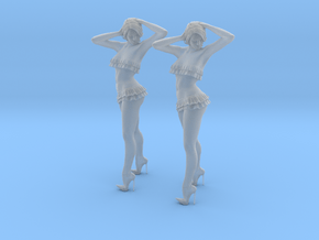 1/18 scale nose-art striptease dancer figure A x 2 in Clear Ultra Fine Detail Plastic