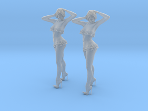 1/24 scale nose-art striptease dancer figure A x 2 in Clear Ultra Fine Detail Plastic