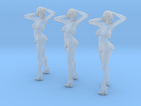 1/48 scale nose-art striptease dancer figure A x 3 in Clear Ultra Fine Detail Plastic