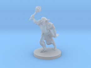 Human Male Cleric Charging in Clear Ultra Fine Detail Plastic