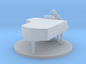Half Orc Female Bard on Animated Piano in Clear Ultra Fine Detail Plastic