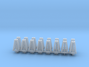 Jack Stands 16 pack 1-25 Scale in Clear Ultra Fine Detail Plastic
