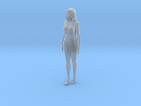 1/15 scale beautiful girl figure A in Clear Ultra Fine Detail Plastic