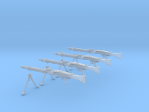 1/10 scale WWII Wehrmacht MG-42 machineguns x 4 in Clear Ultra Fine Detail Plastic