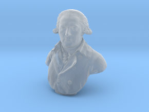 1/9 scale British naval admiral bust in Clear Ultra Fine Detail Plastic