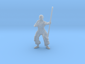 1/15 scale Shaolin Kung Fu monk figure B in Clear Ultra Fine Detail Plastic