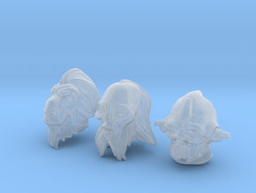 Alien Head set 1 in Clear Ultra Fine Detail Plastic