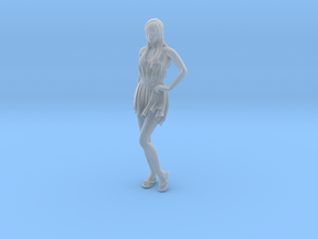 1/24 scale dressed beach girl posing figure A in Clear Ultra Fine Detail Plastic