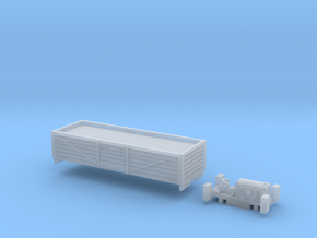 N Gauge Rail Tractor and Truck (Motorised) in Clear Ultra Fine Detail Plastic