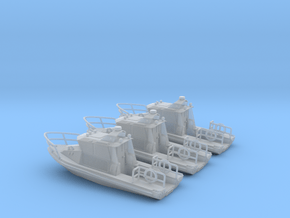 1/200 scale US Coast Guard river patrol boats x 3 in Clear Ultra Fine Detail Plastic