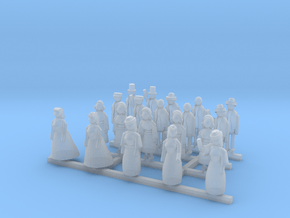 1 in 200 Scale Edwardian Figures in Clear Ultra Fine Detail Plastic