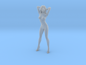 1/15 scale bikini beach girl posing figure A in Clear Ultra Fine Detail Plastic