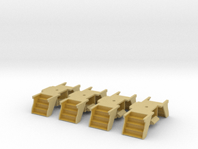 4 Pack N Scale PRR Steps for Lima/MP Cars in Tan Fine Detail Plastic