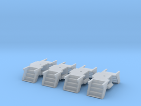 4 Pack N Scale PRR Steps for Lima/MP Cars in Clear Ultra Fine Detail Plastic