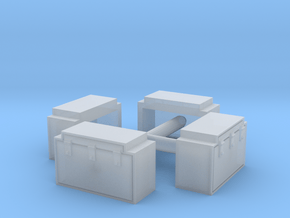 N Scale PRR 3 Latch Tool Box 4PK in Clear Ultra Fine Detail Plastic