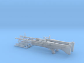 1/10 scale Saco Defense M-60 machineguns x 2 in Clear Ultra Fine Detail Plastic