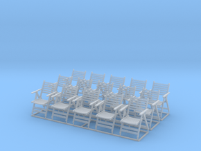 1/35 scale wooden chairs set B x 15 in Clear Ultra Fine Detail Plastic