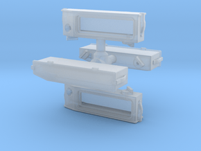 N Scale SW? Angled Number Board Housing 4PK in Clear Ultra Fine Detail Plastic