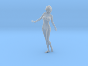 1/24 scale bikini beach girl posing figure B in Clear Ultra Fine Detail Plastic