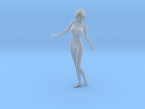 1/15 scale nude beach girl posing figure B in Clear Ultra Fine Detail Plastic