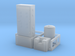 HO Scale PRR Compressor & Tank Kit in Clear Ultra Fine Detail Plastic