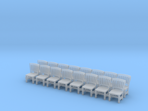 HO SCALE Detailed Chairs X16 in Clear Ultra Fine Detail Plastic
