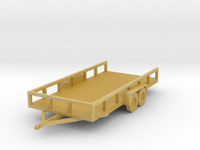 HO Scale Four set of Flat Bed Trailer in Tan Fine Detail Plastic