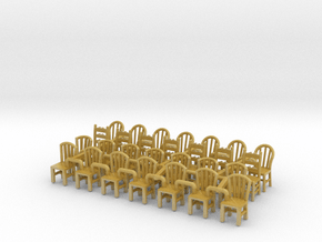 HO Scale Assorted Chairs in Gray Fine Detail Plastic