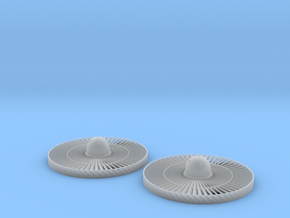 Ø26mm jet engine turbine fan A x 2 in Clear Ultra Fine Detail Plastic