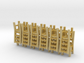HO Scale Ladderback Chairs X12 in Tan Fine Detail Plastic