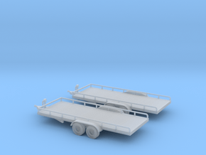HO Scale Flatbed Trailers X2 1/87 in Clear Ultra Fine Detail Plastic