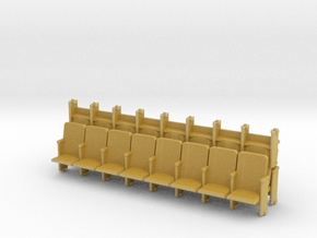 HO Scale 8 X 3 Theater Seats  in Tan Fine Detail Plastic