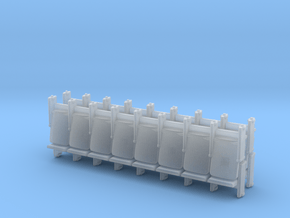 HO Scale 8 X 4 Theater Seats  in Clear Ultra Fine Detail Plastic