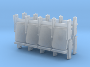 HO Scale 4 X 4 Theater Seats  in Clear Ultra Fine Detail Plastic