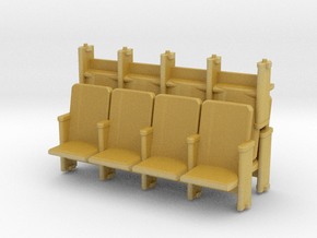 HO Scale 4 X 3 Theater Seats  in Tan Fine Detail Plastic